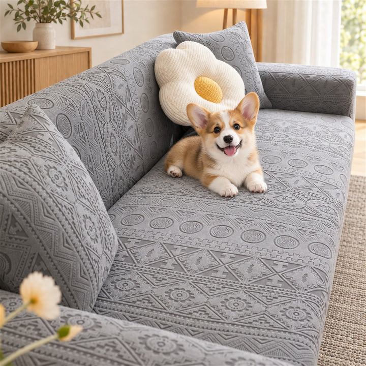 Stretch Sofa Cover | Full-Coverage Sofa Protector | Polyester & Elastane