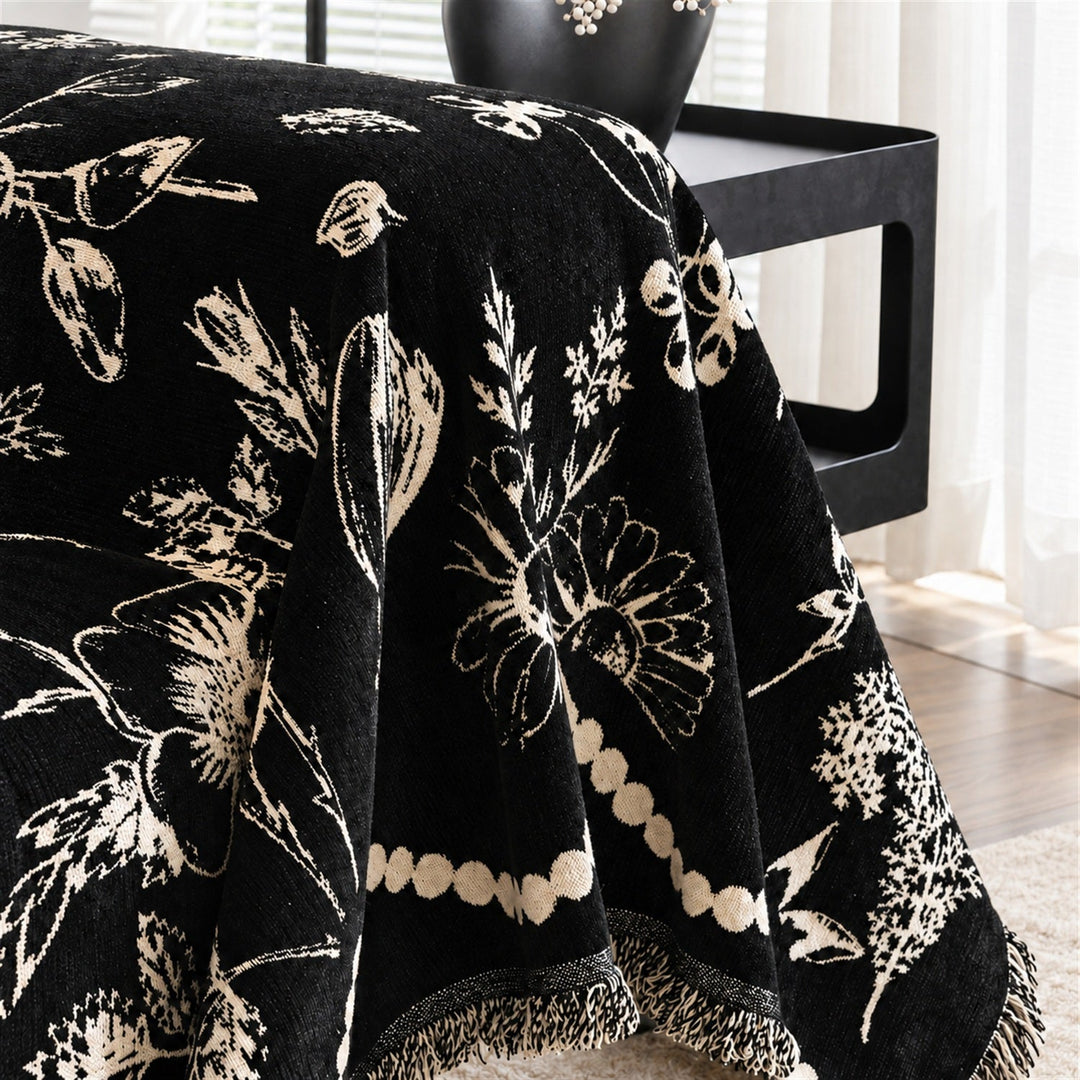 Secret Garden Chenille Sofa Throw | Reversible & Machine Washable