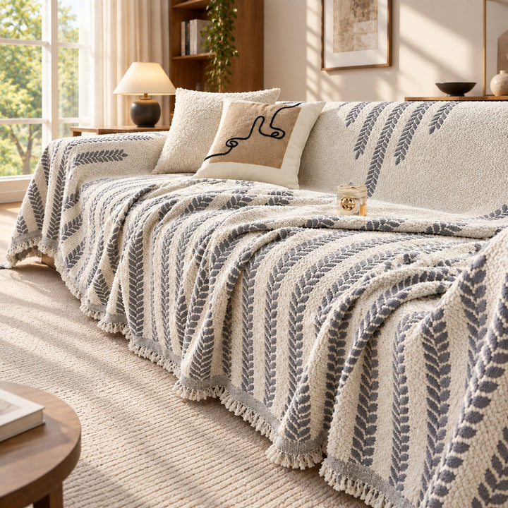Plush Fleece Sofa Cover & Sofa Throw | Cat-Scratch-Resistant | Machine-Washable