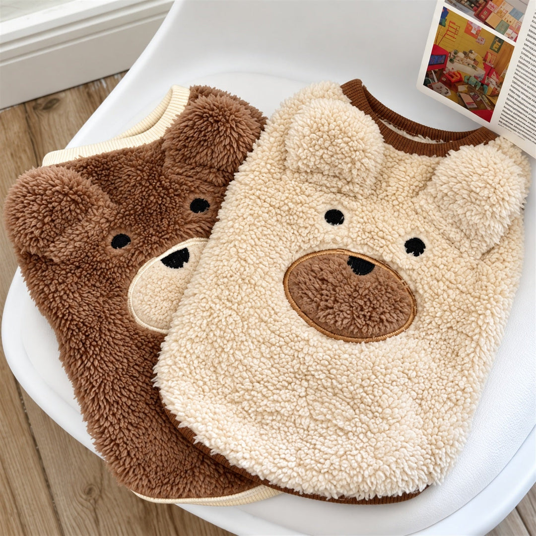 Cuddle Bear Dog Jumper | Soft Sleeveless Fleece for Autumn & Winter
