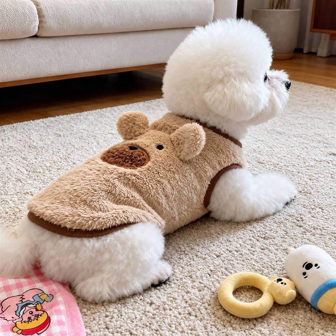Cuddle Bear Dog Jumper | Soft Sleeveless Fleece for Autumn & Winter