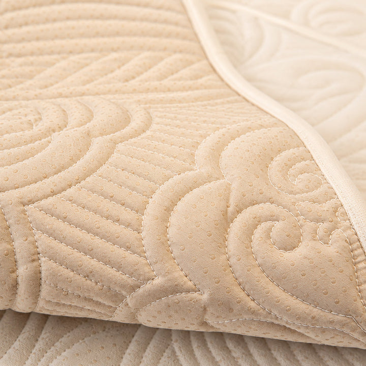 Sculpted Bloom Sofa Cover | Plush Polyester | Non-Slip & Washable