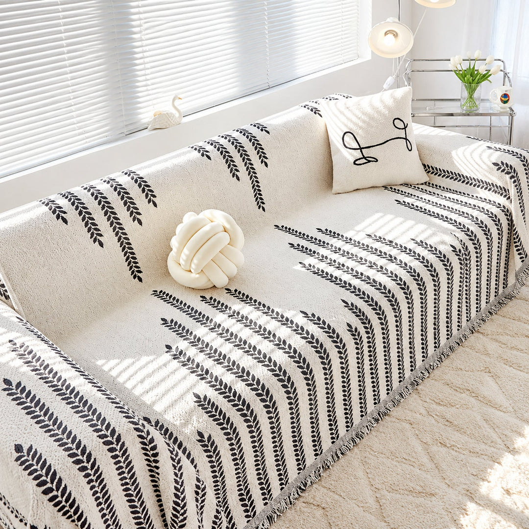 Plush Fleece Sofa Cover & Sofa Throw | Cat-Scratch-Resistant | Machine-Washable