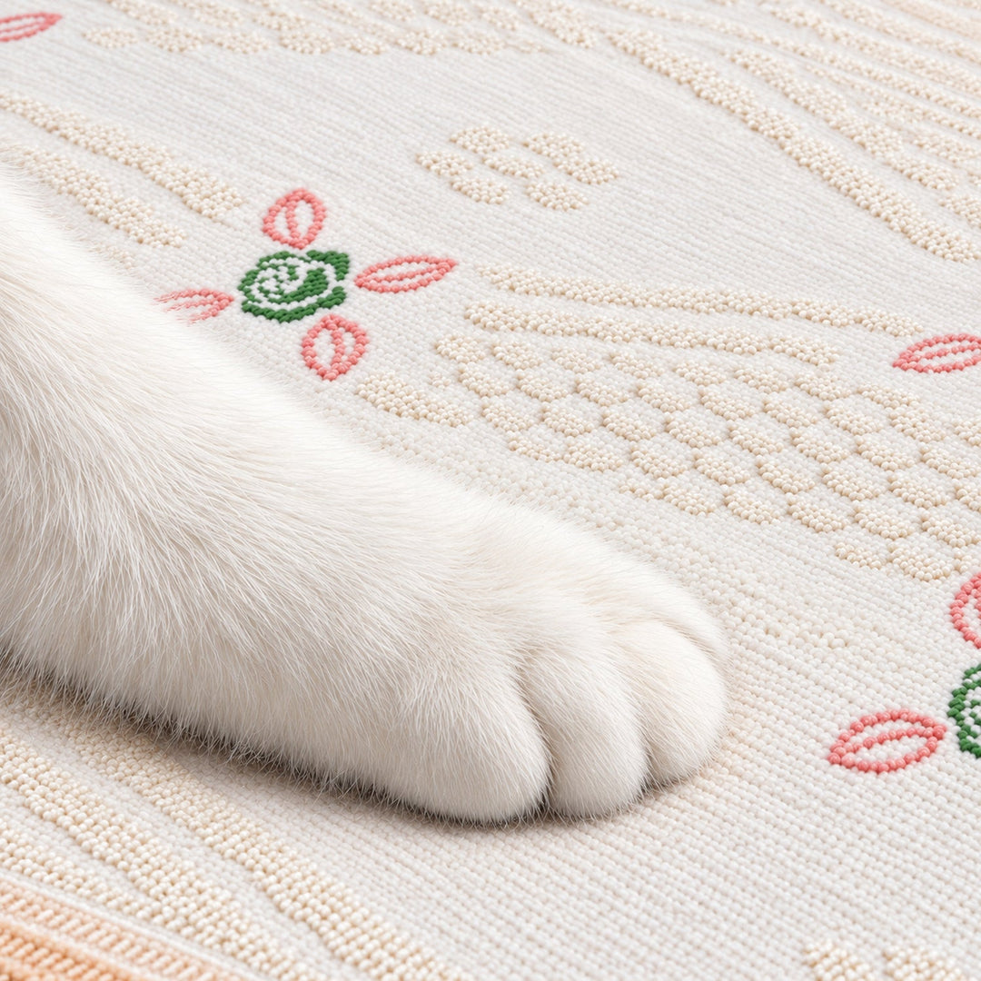 Floral Sofa Cover | Chenille Sofa Throw | Non-Slip, Scratch-Resistant