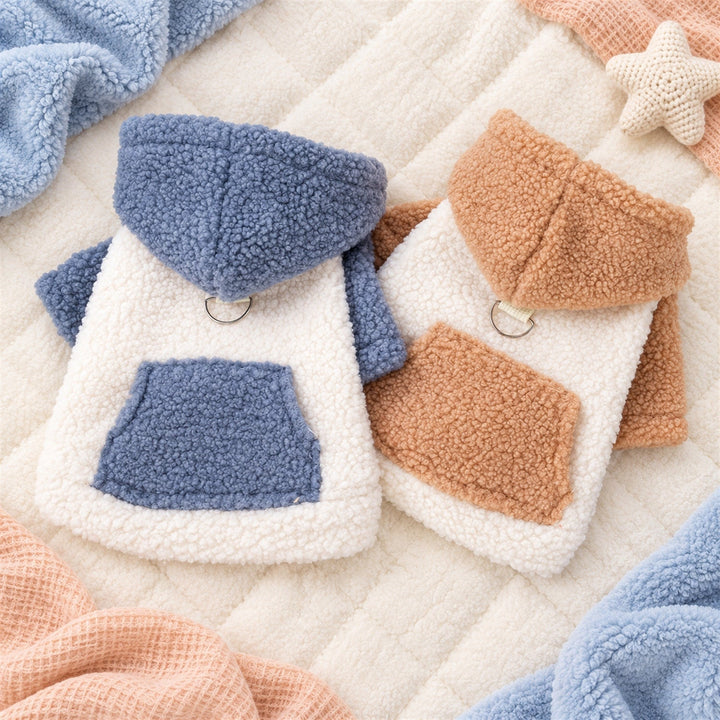 Cosy Pocket Dog Coat | Soft Fleece | Hood & Lead Ring