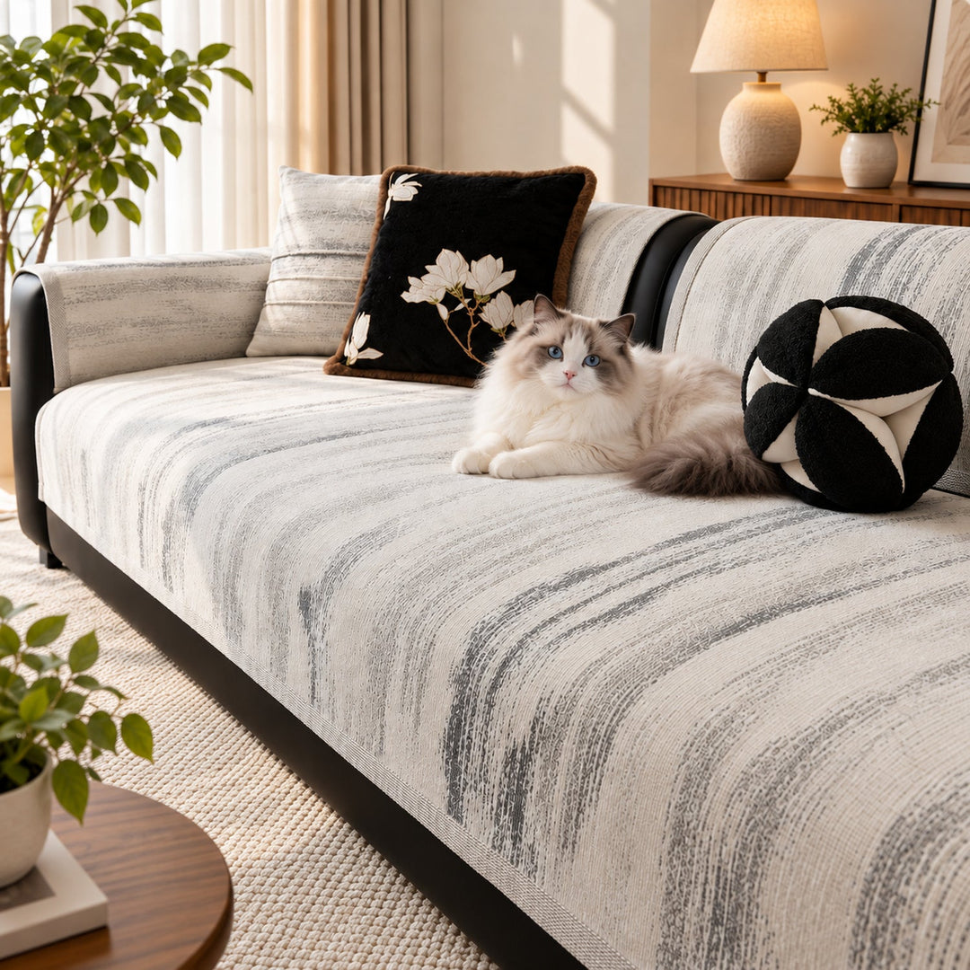 Sofa Cover & Chenille Sofa Throw | Non-Slip & Machine-Washable