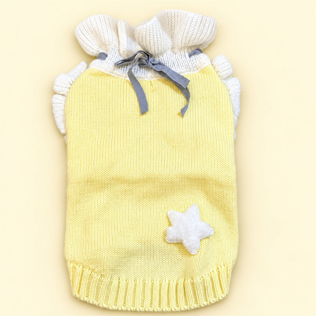 Wish Upon a Star Dog Jumper | Knitted with Collar & Bow