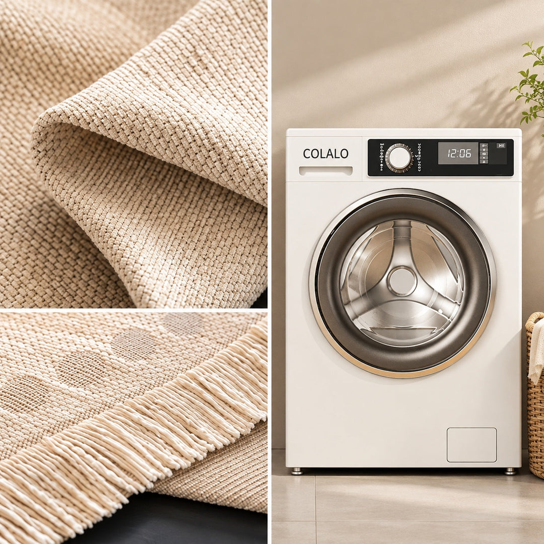 Sofa Cover | Textured Chenille Sofa Throw | Non-Slip & Machine Washable