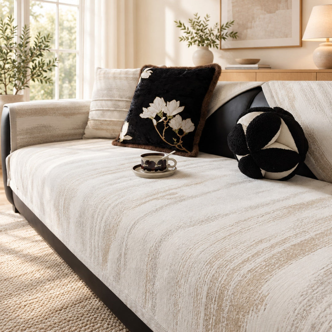 Sofa Cover & Chenille Sofa Throw | Non-Slip & Machine-Washable