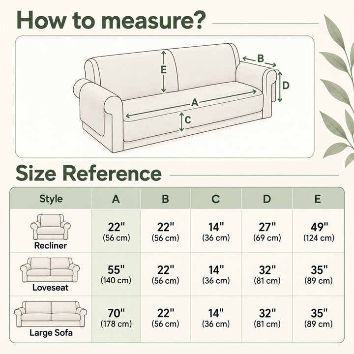 Waterproof Sofa & Recliner Cover | Ribbed Plush | Non-Slip, Machine Washable