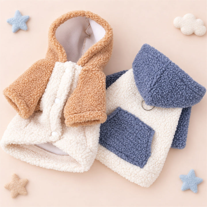 Cosy Pocket Dog Coat | Soft Fleece | Hood & Lead Ring