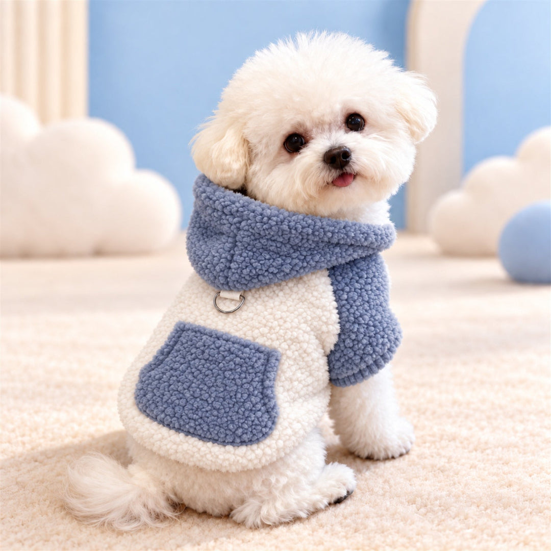 Cosy Pocket Dog Coat | Soft Fleece | Hood & Lead Ring