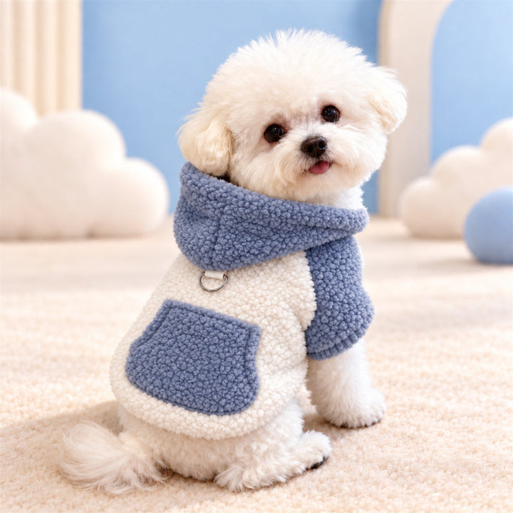 Cosy Pocket Dog Coat | Soft Fleece | Hood & Lead Ring