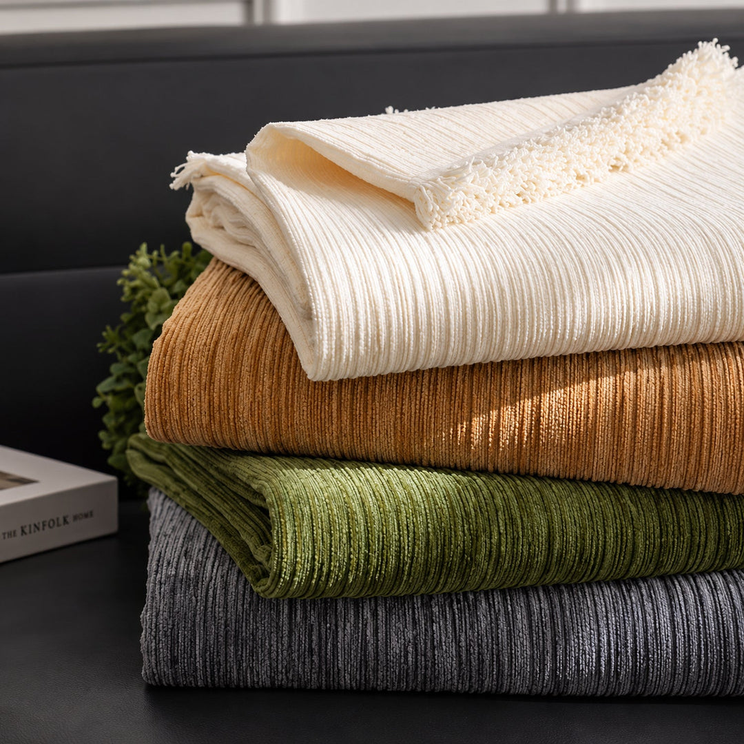 Sofa Cover | Chenille Sofa Throw | Non-Slip Silicone Backing | Machine Washable