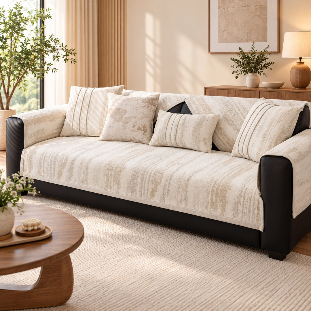 Sofa Cover & Chenille Sofa Throw | Non-Slip & Machine-Washable
