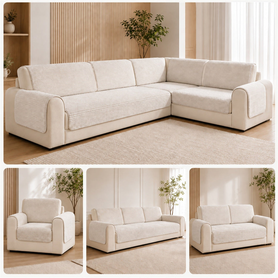 Furry Plush Sofa Protector | Soft Non-Slip Machine-Washable Cover for Pet Homes