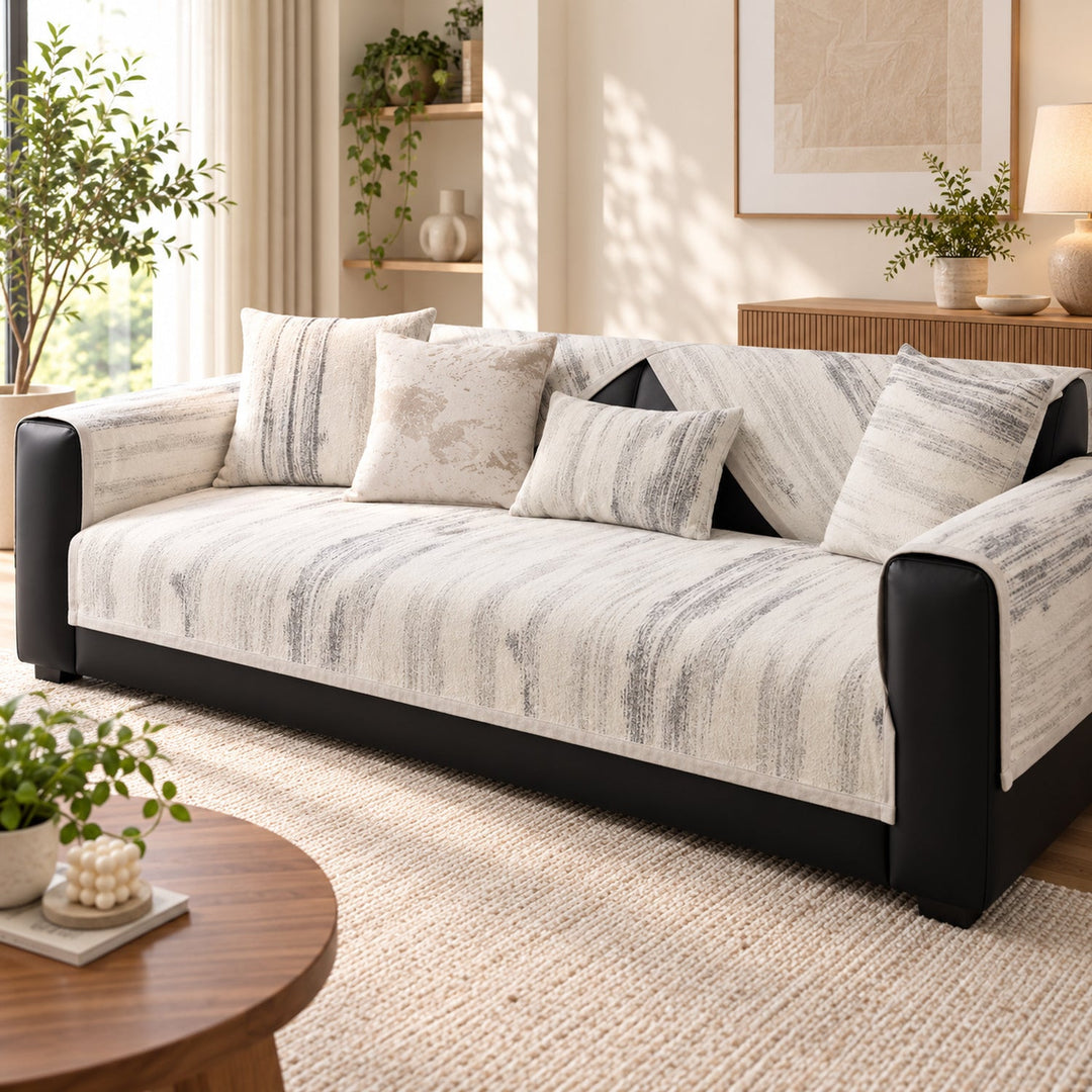 Sofa Cover & Chenille Sofa Throw | Non-Slip & Machine-Washable