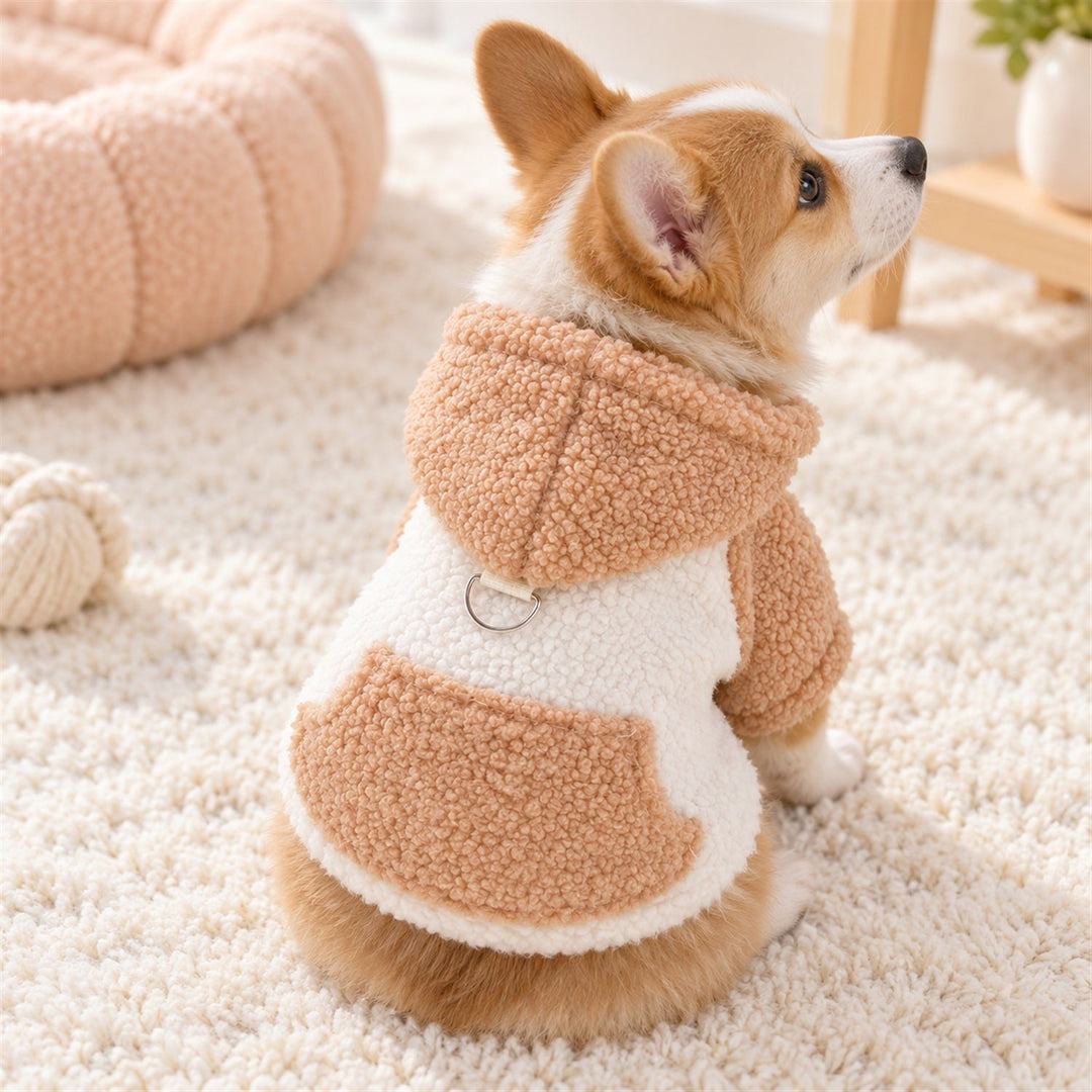 Cosy Pocket Dog Coat | Soft Fleece | Hood & Lead Ring