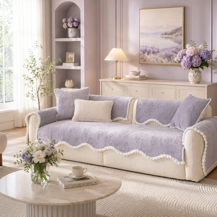 Butterfly Sofa Protector | Soft Non-Slip Washable All-Season Cover