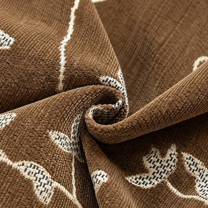Wandering Sprig Chenille Sofa Throw | Reversible & Fringed Sofa Protector