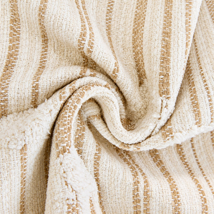 Modern Striped Sofa Cover | Soft Chenille | Non-Slip, Machine Washable