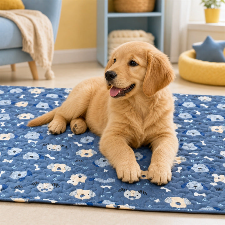 Washable Dog Bed & Cat Bed | Anywhere Quilted Pet Mat | Non-Slip Base
