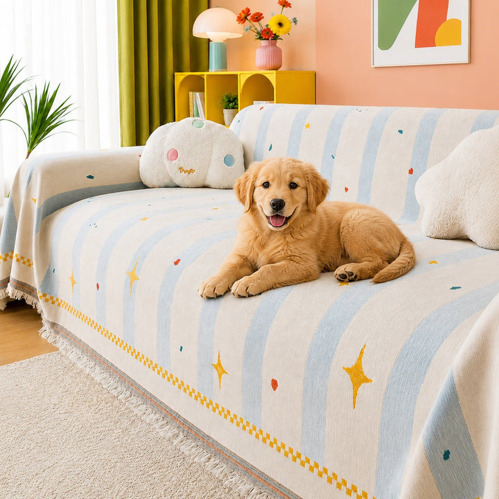 Starlight Chenille Sofa Throw | Scratch-Resistant | Washable Sofa Protector