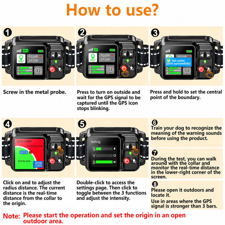 GPS Wireless Dog Fence | Invisible Boundary System 15-2000m Range | Rechargeable & Waterproof | No Wire Installation