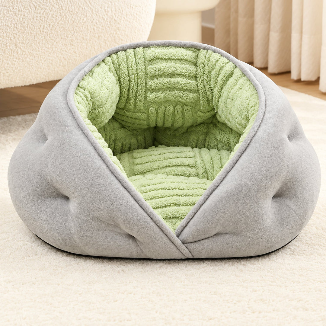 Dog Bed & Cat Bed | Snuggle Wrap Design | Soft Washable Fleece & Raised Padded Sides