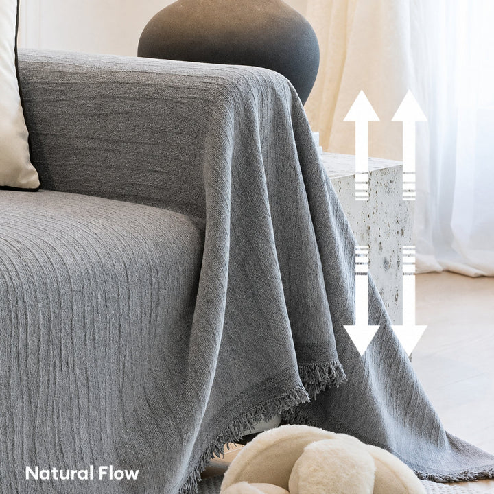 Textured Chenille Sofa Throw | Scratch-Resistant Machine-Washable Sofa Protector