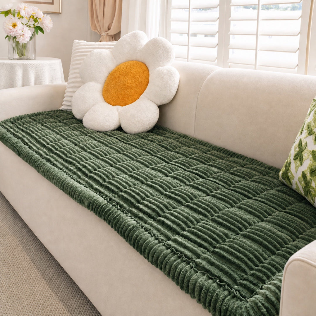 Non-Slip Sofa Cover for Dogs & Cats | Washable Flannel Pet Mat | Sofa Protector