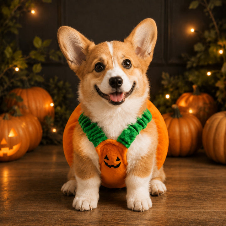 Pumpkin Pet Costume | Warm Cotton Halloween Outfit for Cats & Small Dogs