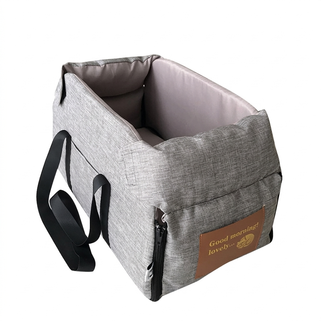Non-Slip Detachable Contrast Colour Cat & Dog Car Seat Bed
