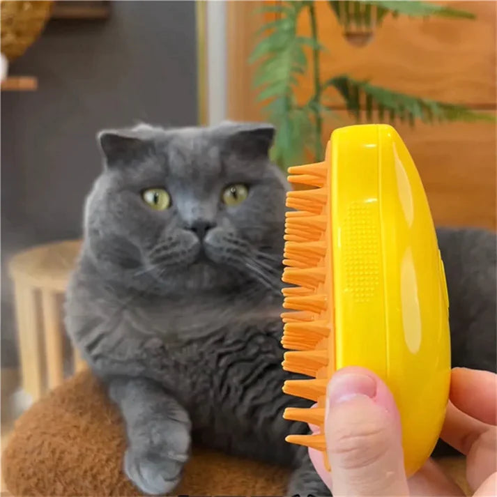 Electric Pet Grooming Brush | Soft Silicone Dog Comb with Water Spray | Hair Removal Tool