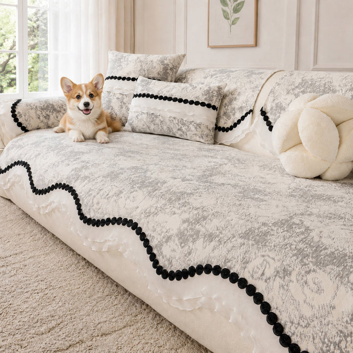 Vintage Bobble Sofa Cover | Non-Slip Machine-Washable | All Season