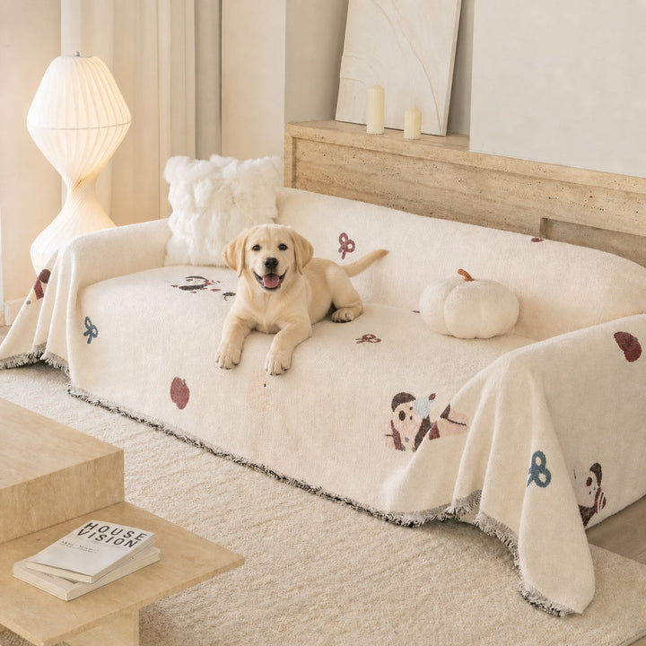 Playful Pet Sofa Throw | Thick Winter Sofa Protector | Machine Washable