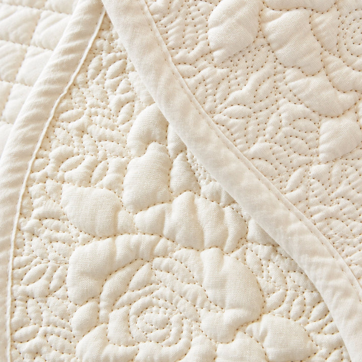 Rose Garden Sofa Cover | Quilted Cotton | Washable Sofa Protector