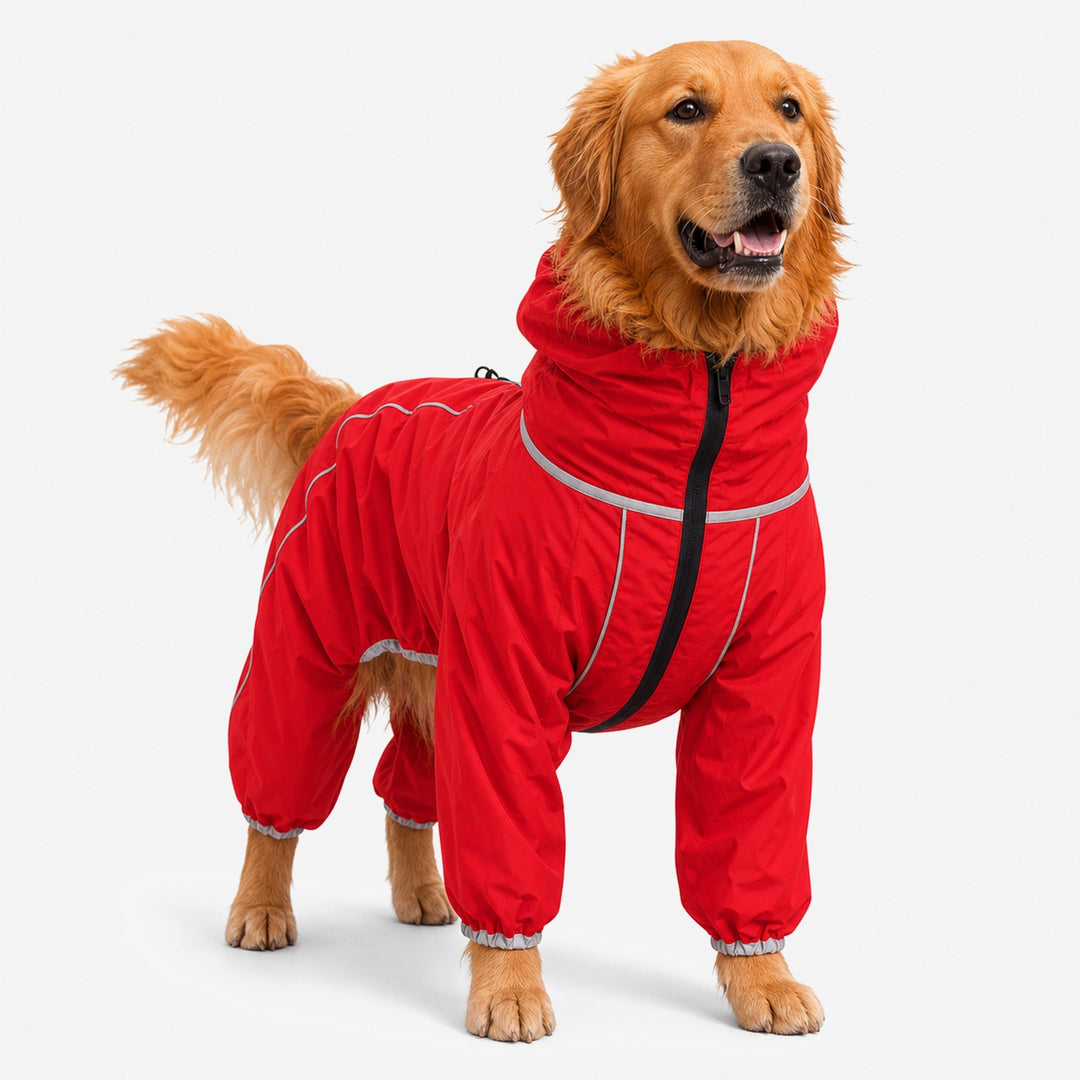 Large Dog Rain Coat | Waterproof Outdoor Jacket | Adjustable Fit