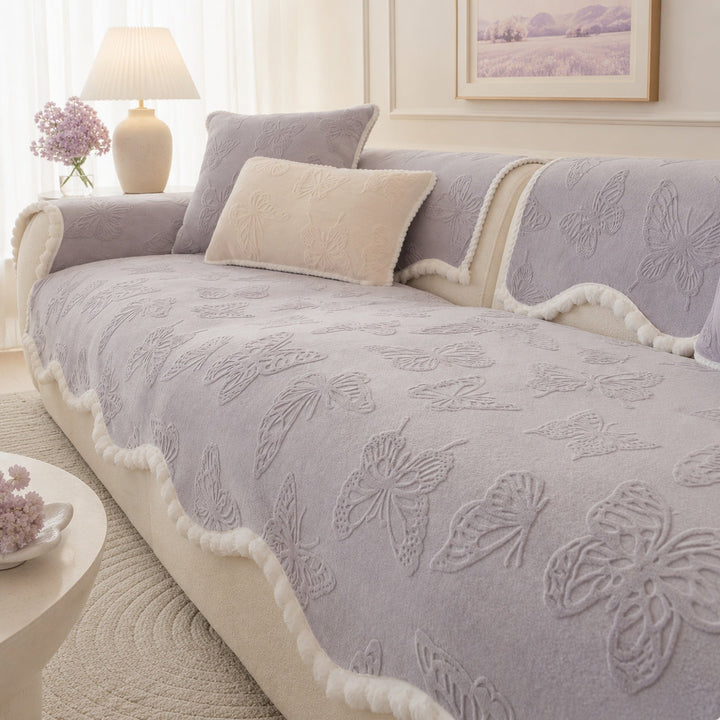 Butterfly Sofa Protector | Soft Non-Slip Washable All-Season Cover