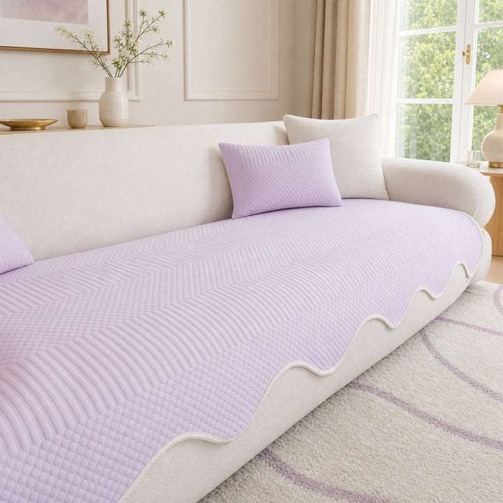 Wavy Cooling Sofa Cover | Breathable Fabric | Machine Washable | Anti-Slip Protector