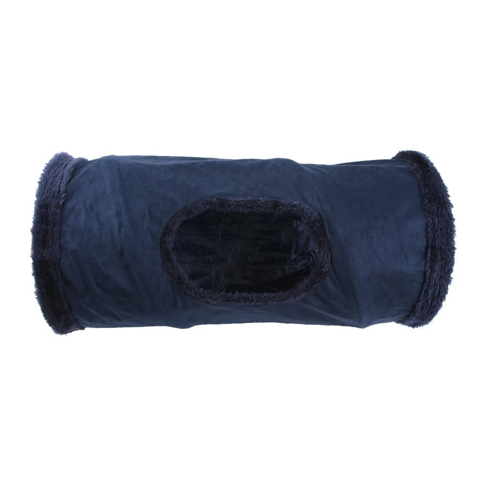 Collapsible Winter Suede Cat Tunnel