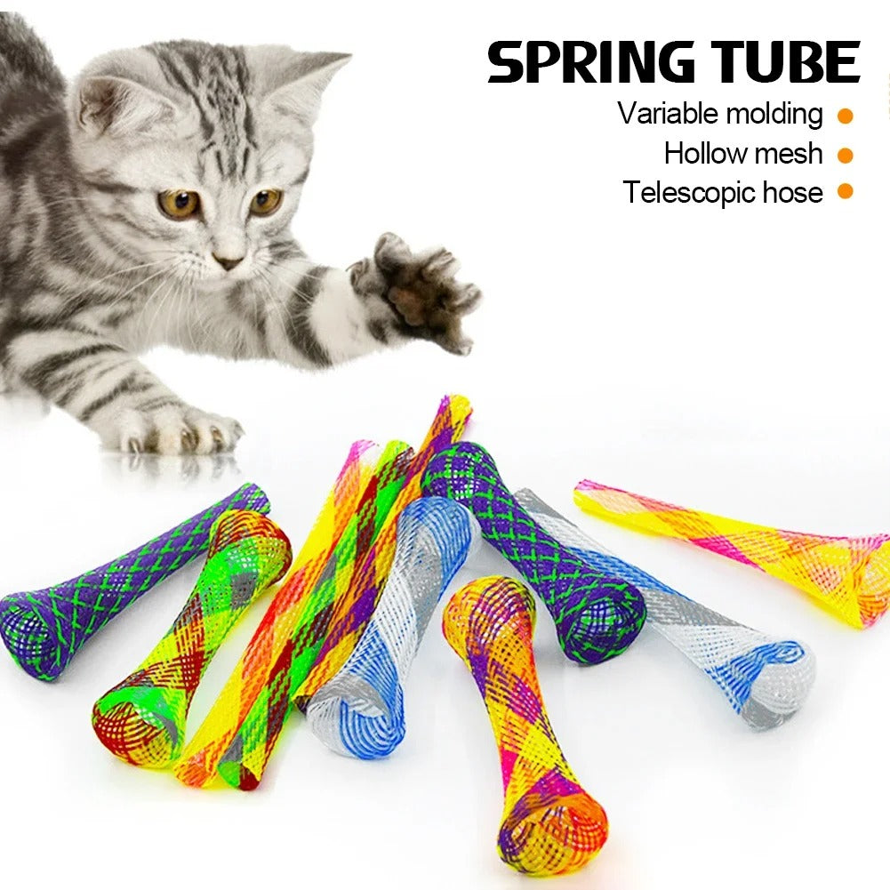 Spring Shape Multi-Color Cat Bouncing Kitten Toys