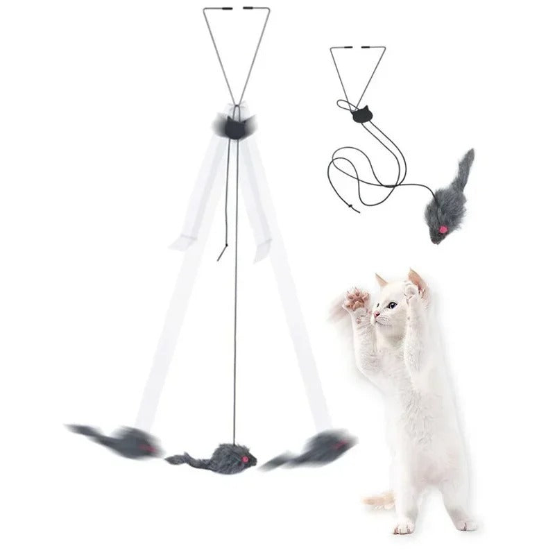 Self-Hanging Retractable Cat Toy