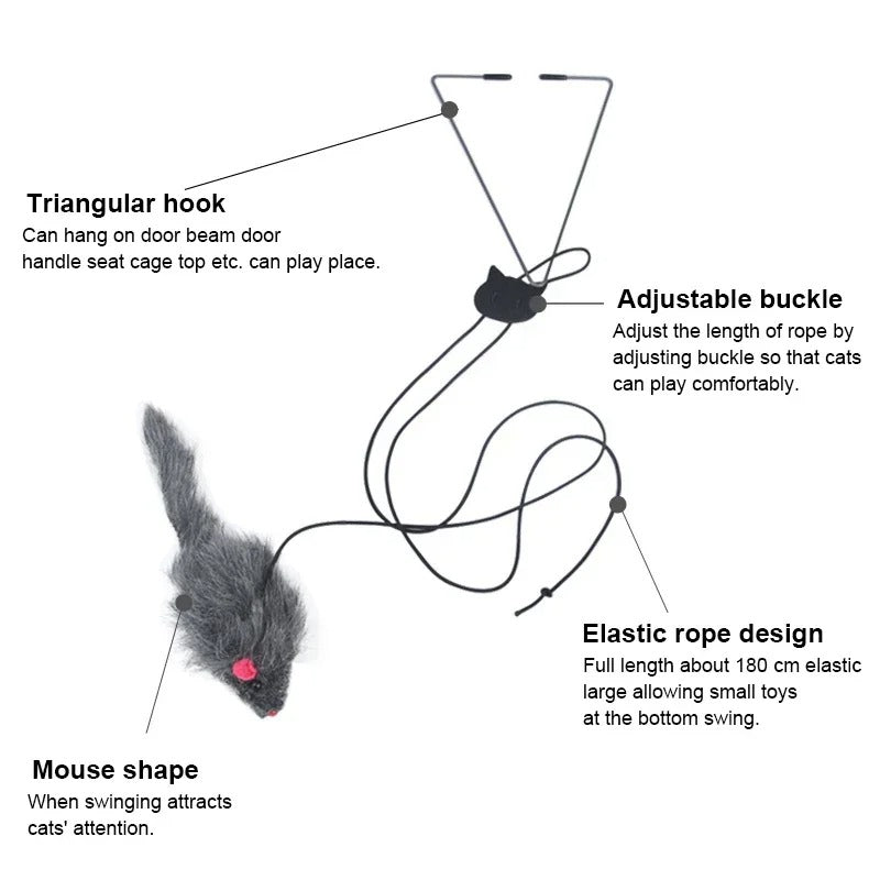Self-Hanging Retractable Cat Toy