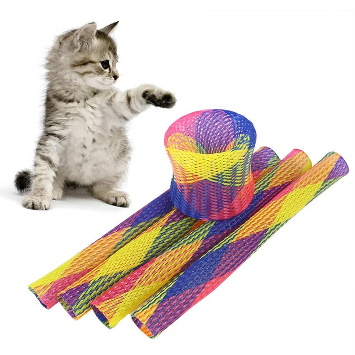 Spring Shape Multi-Color Cat Bouncing Kitten Toys