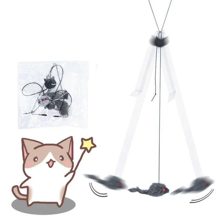 Self-Hanging Retractable Cat Toy
