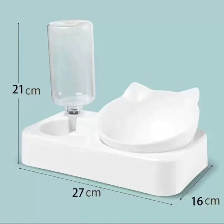 Dual-Purpose Tilted Pet Bowl