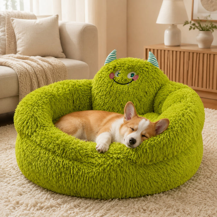 Monster Dog Bed | Plush Warm Nest | Soft Cushion | All-Season Sleeping Mat