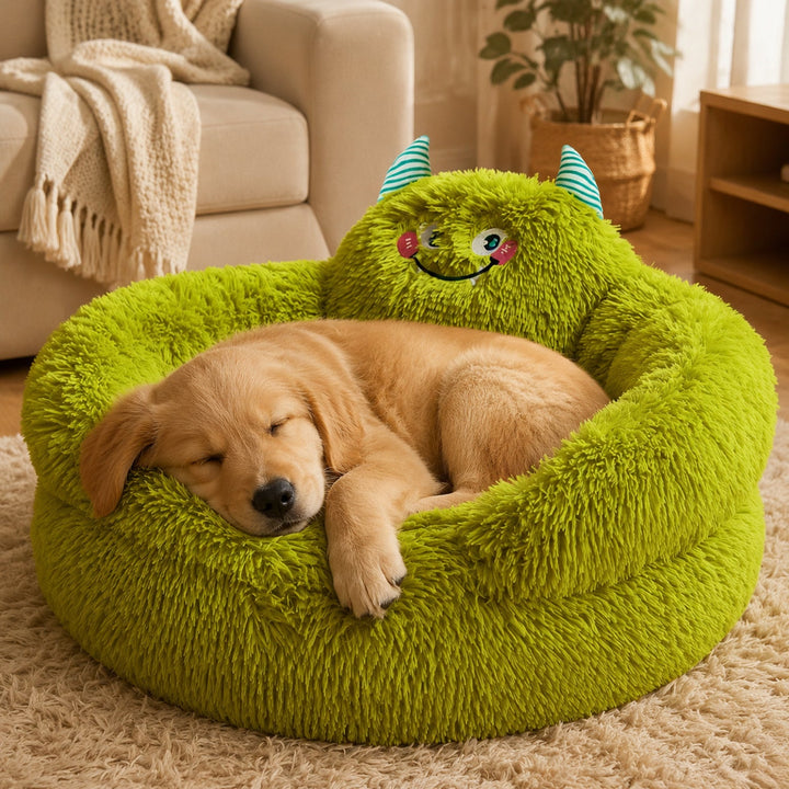 Monster Dog Bed | Plush Warm Nest | Soft Cushion | All-Season Sleeping Mat