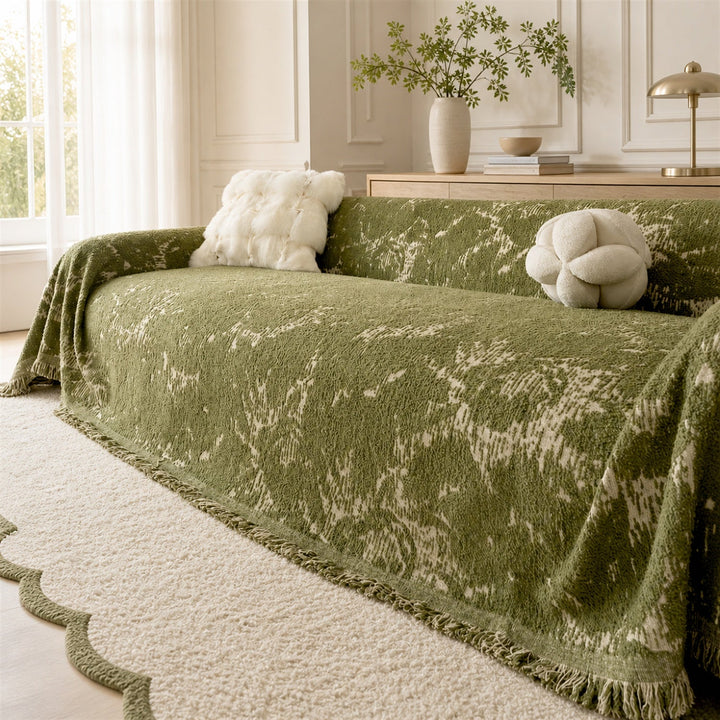 Cloudstone Sofa Throw | Soft Velour | Draping All-Season Sofa Protector